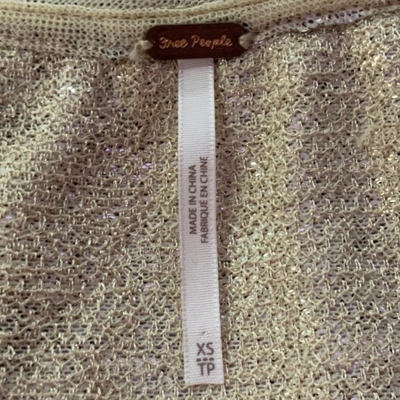 Free People Sequin Champagne Dreams Party Crop Top Size XS - Picture 7 of 8